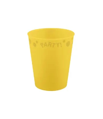 Party Yellow Pahar galben din plastic micro premium 250 ml
