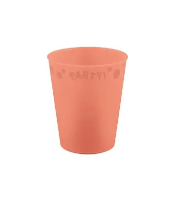 Party Pastel Salmon Pahar micro de lux de plastic de culoare somon 250 ml