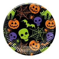 Halloween Happy farfurie de hârtie 8 buc 23 cm FSC