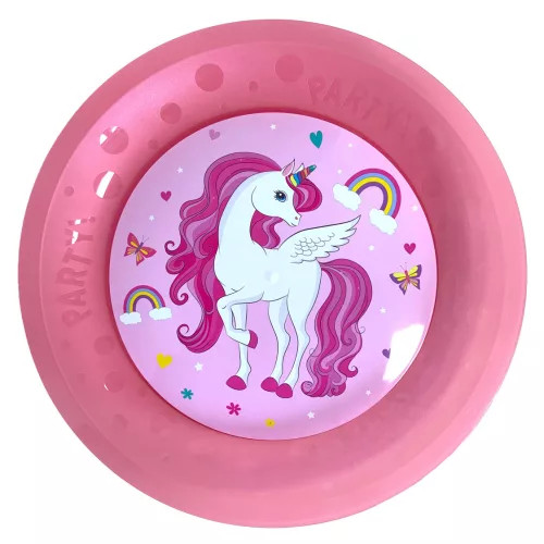 Unicorn Rainbow Colors set de farfurii din plastic micro premium 4 bucăți 21 cm
