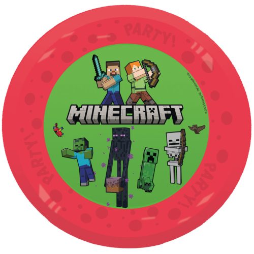 Minecraft Party set de 4 farfurii din plastic micro premium 21 cm