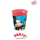 Disney Mickey  Rock the House Set de pahare micro premium din plastic 4 buc 250 ml
