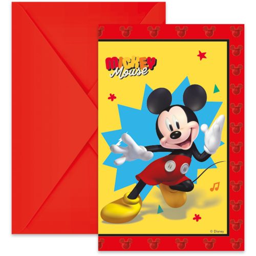 Disney Mickey  Jump Into Fun invitație de petrecere set de 6 FSC