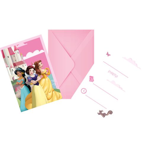 Prințesele Disney Create Your World invitații de petrecere 6 buc FSC