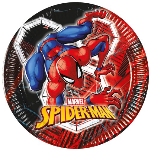 Omul Păianjen World of Webs farfurie de hârtie 8 buc 20 cm FSC
