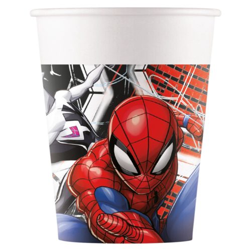 Omul Păianjen World of Webs pahar de hârtie 8 bucăți 200 ml FSC