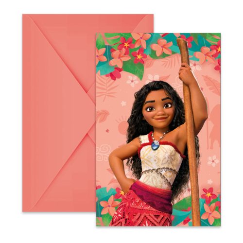 Disney Vaiana Sailing Spirit invitație de petrecere 6 bucăți FSC