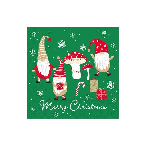 Crăciun Gnomes șervețel 20 bucăți 33x33 cm FSC