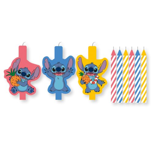 Disney Lilo și Stitch Angel lumânare de tort, set de lumânări de 9 bucăți