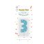 Colorat Light Blue Lumânare de tort numărul 3
