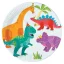 Dinozaur Party farfurie de hârtie 8 buc 23 cm FSC