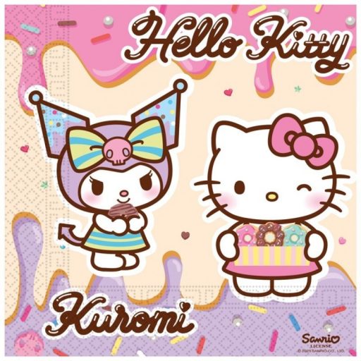 Hello Kitty Kuromi șervețel 20 buc 33x33 cm FSC