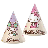 Hello Kitty Kuromi pălărie petrecere, con 6 bucăți