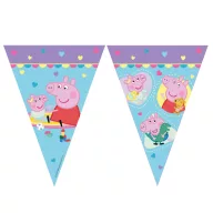 Purcelușa Peppa With Love girlandă de steaguri 2,3 m FSC