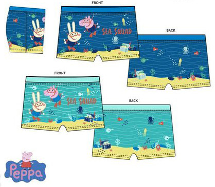 Purcelușa Peppa copii slip de baie, shorts 3-6 ani