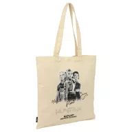   Fetele Kpop la vânătoare de demoni Tour geantă de umăr din pânză cu capse, geantă de cumpărături 42 cm