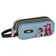   Fetele Kpop la vânătoare de demoni Denim Dreams Penar cu 3 compartimente 21 cm