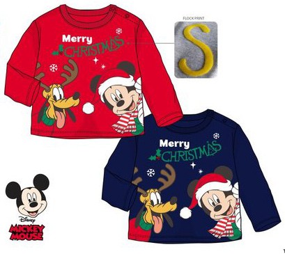 Disney Mickey Crăciun bebeluși tricou, top 6-24 luni