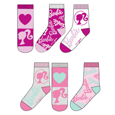 Barbie Pink șosete pentru copii 23-34