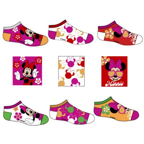 Disney Minnie Sun copii șosete scurte, tălpici 23-34