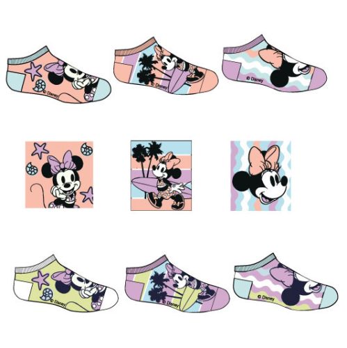 Disney Minnie Seaside copii șosete scurte, tălpici 23-34