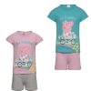 Purcelușa Peppa Bike pijama scurtă pentru copii 3-6 ani
