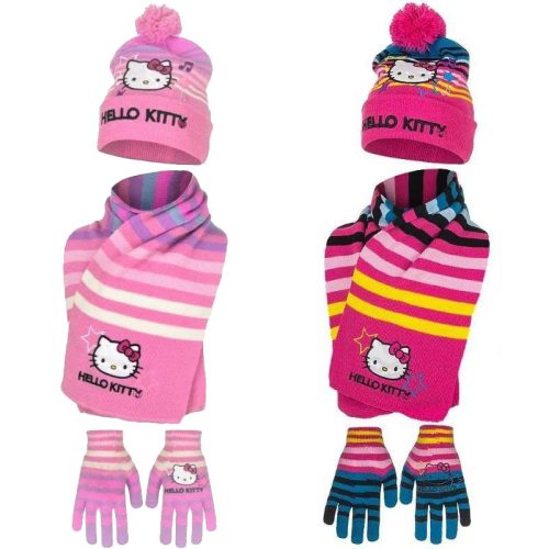 Hello Kitty copii căciulă + eșarfă + set de mănuși