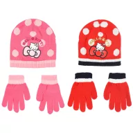   Hello Kitty Cute Dots set de pălărie + mănuși pentru copii 52–54 cm