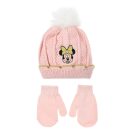 Disney Minnie Smile set caciulă + mănuși bebe 48-50 cm