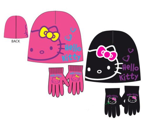 Hello Kitty copii căciulă + set mănuși 52-54 cm