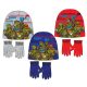 Țestoasele Ninja copii căciulă + set de mănuși 52-54 cm