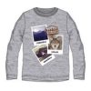 Ushuaia Pictures Gri bărbați acasă tricou S-XXL