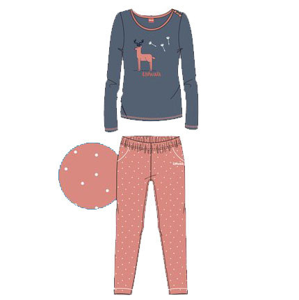 Ushuaia Deer Dandelion pijamale lungi pentru femei pijamale S-XXL