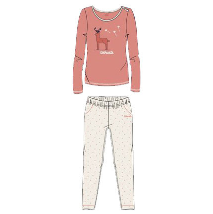 Ushuaia Căprioară Fawn pijamale lungi pentru femei pijamale S-XXL