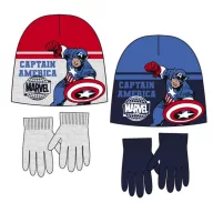   Avengers Captain America set de căciulă + mănuși pentru copii 52-54 cm