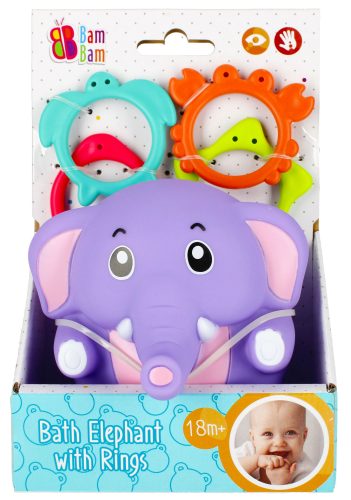 Elefant bebeluși jucărie de baie cu inele pentru baie