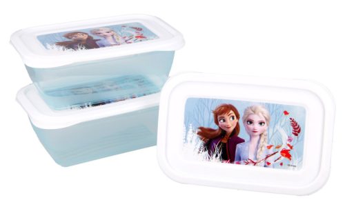 Disney Regatul de gheață Cutie de plastic pentru recipiente de mâncare din plastic 3 bucăți