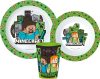 Minecraft set veselă, micro set de plastic cu pahar cu pahar 260 ml