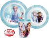 Disney Regatul de gheață set veselă, micro set de plastic cu pahar cu pahar 260 ml