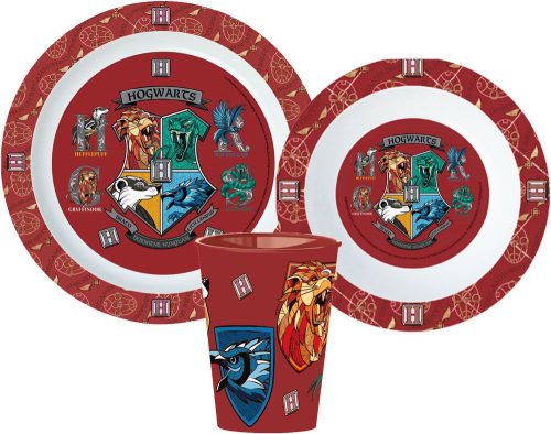 Harry Potter set veselă, micro set din plastic cu pahar de 260 ml