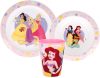 Prințesele Disney True set veselă, Micro set de plastic cu pahar 260 ml