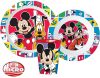 Disney Mickey Better Together set veselă, Micro set de plastic cu pahar de 260 ml
