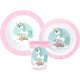 Unicorn Set de tacâmuri Range, set din microplastic, cu cană de 260 ml