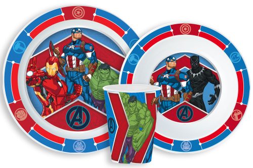 Avengers Army set veselă, Micro set de plastic cu pahar de 260 ml