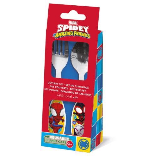 Omul Păianjen Spidey Friends set de tacâmuri din metal - 2 bucăți