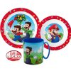 Super Mario set veselă, Micro set de plastic cu cană 350 ml