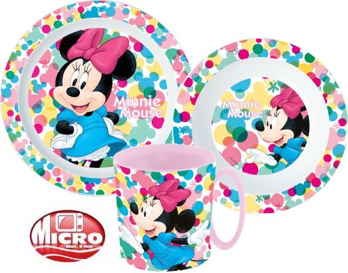 Disney Minnie set veselă, micro set de plastic cu cană 350 ml