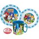 Sonic Ariciul set de vase, set de plastic micro cu cană de 350 ml
