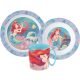 Prințesele Disney Ariel set veselă, micro set de plastic cu cană 350 ml