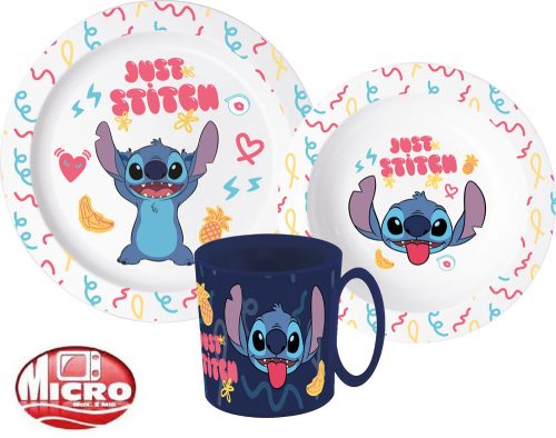 Disney Lilo and Stitch Palms set veselă, micro set de plastic cu cană 350 ml